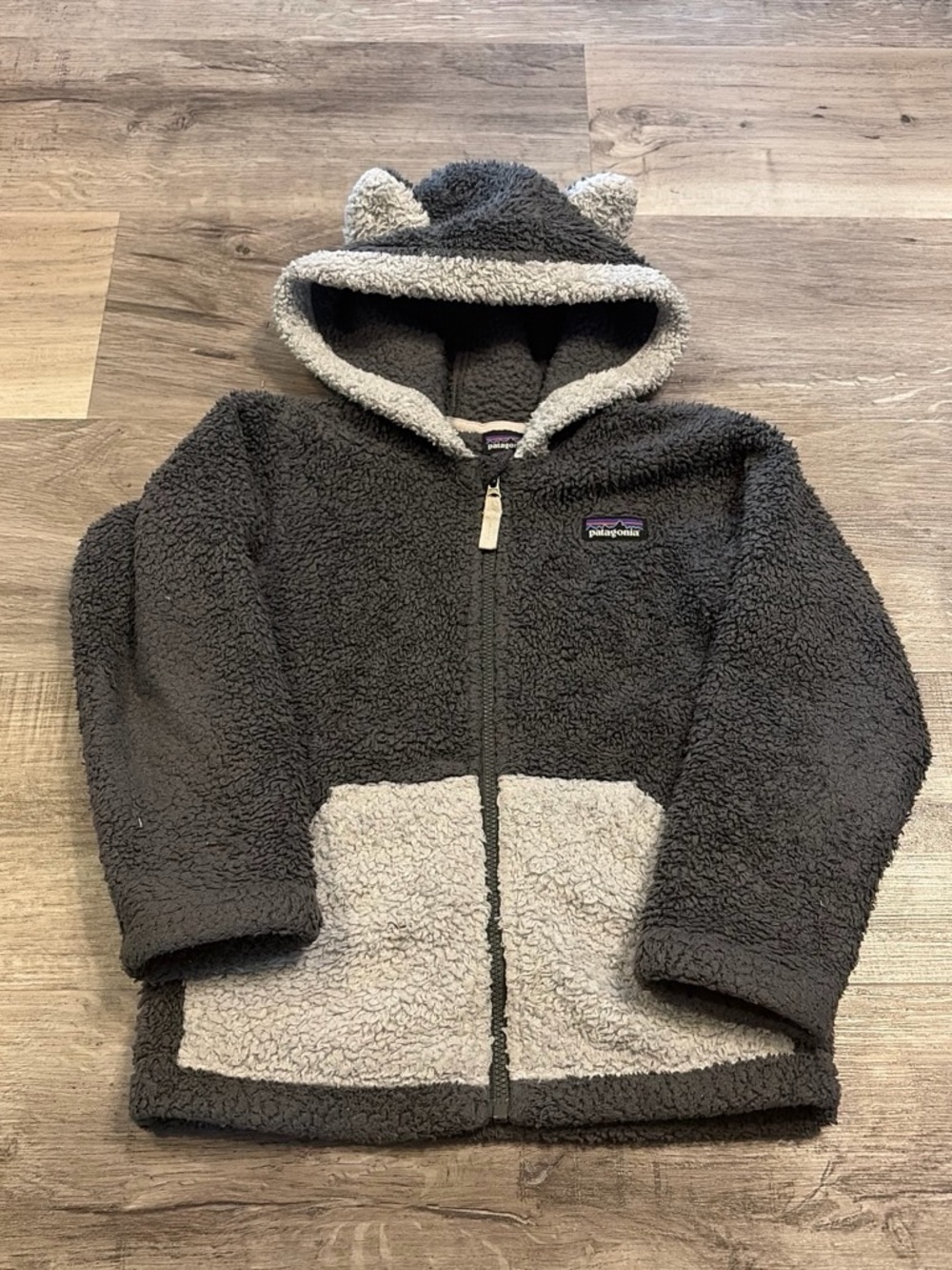 Patagonia Kids' Fleece Hooded Jacket in Gray